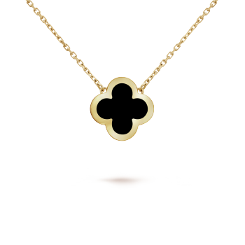 LAVISH CLOVER NECKLACE - BLACK