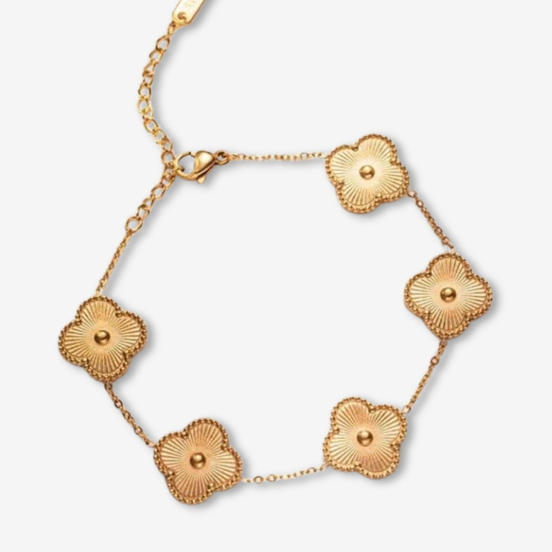 LUCKY GOLD FOUR-LEAF CLOVER BRACELET