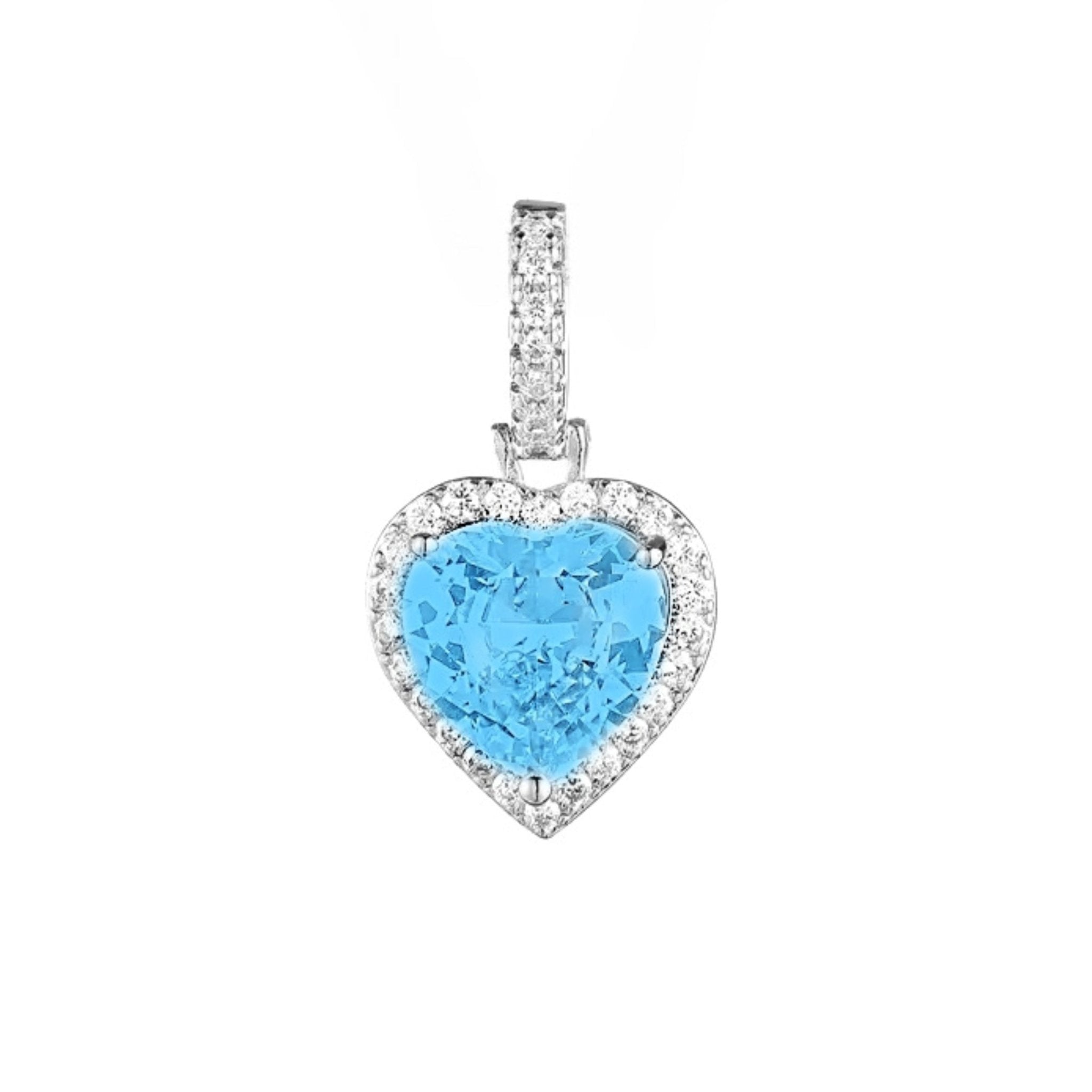 CINDERELLA HEART CHARM - ICY BLUE